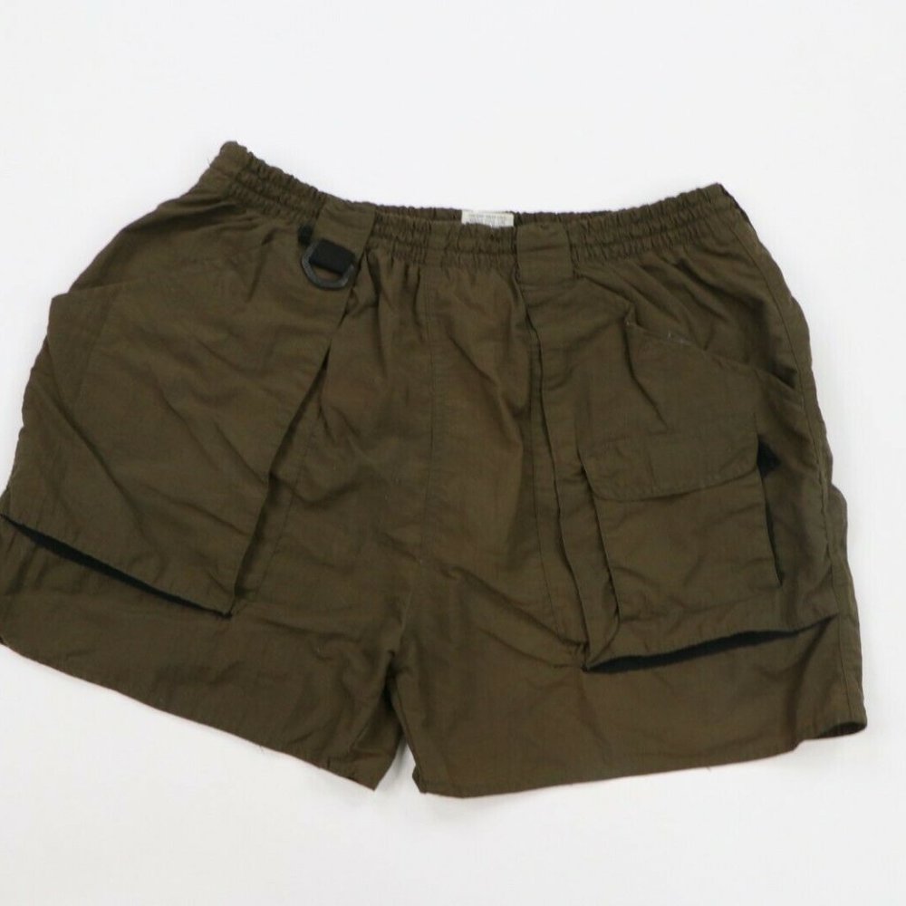 Vtg 90s Streetwear Above Knee Nylon Cargo Shorts